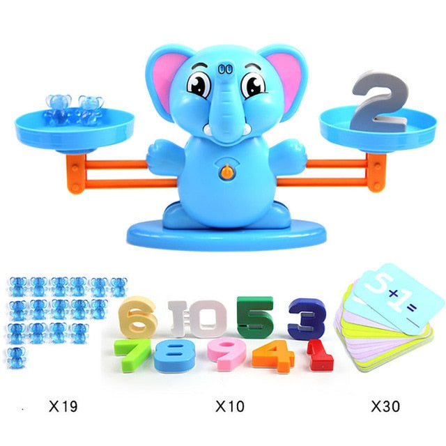 Math Match Game Board Toys Monkey Cat Match Balancing Scale Number Balance Game