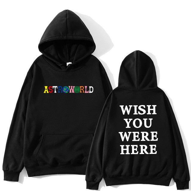 TRAVIS SCOTT ASTROWORLD HOODIES Print men's Pullover Sweatshirt Hoodie Sports Pants
