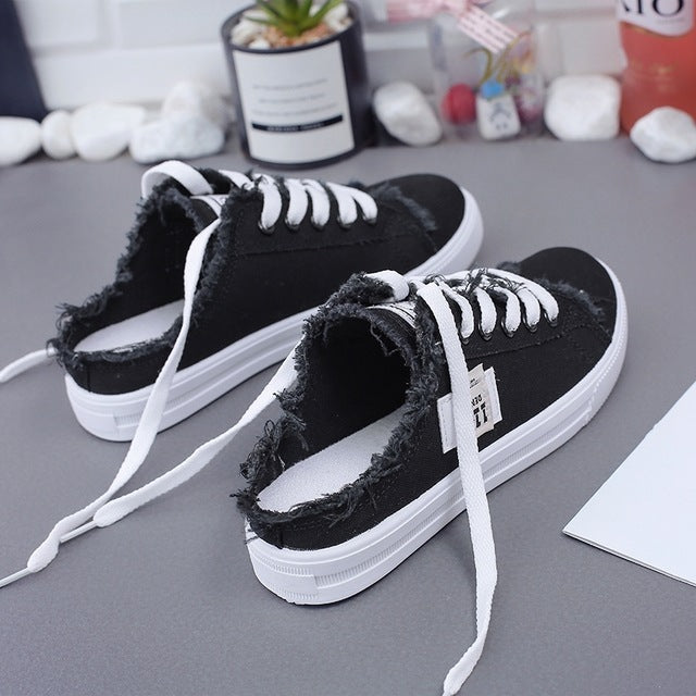 New Spring Summer Women Canvas Shoes flat sneakers