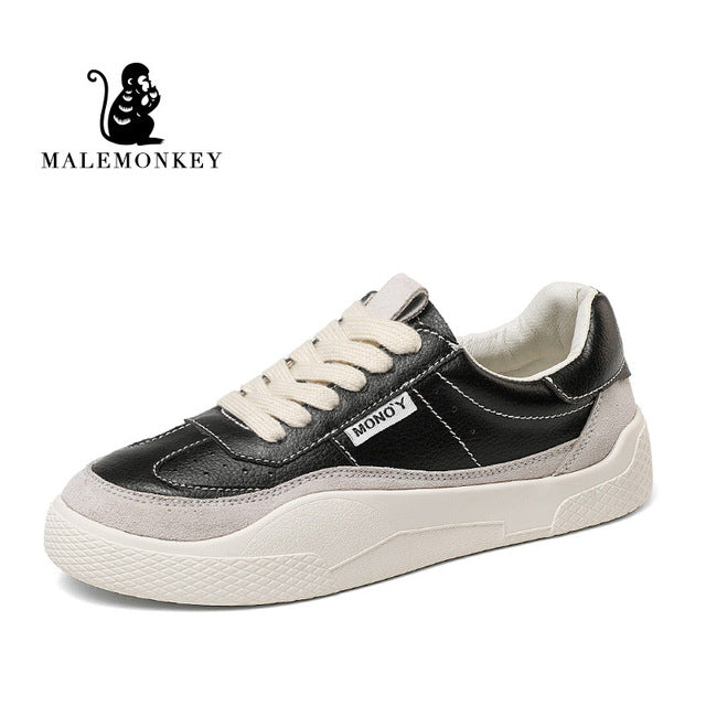 MALEMONKEY Women Sneakers Lace-up Casual Breathable Flat Bottom Comfortable