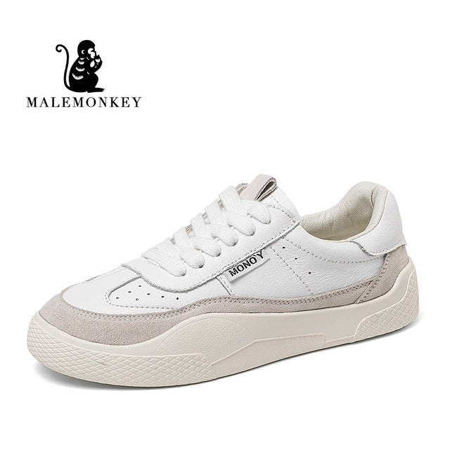 MALEMONKEY Women Sneakers Lace-up Casual Breathable Flat Bottom Comfortable