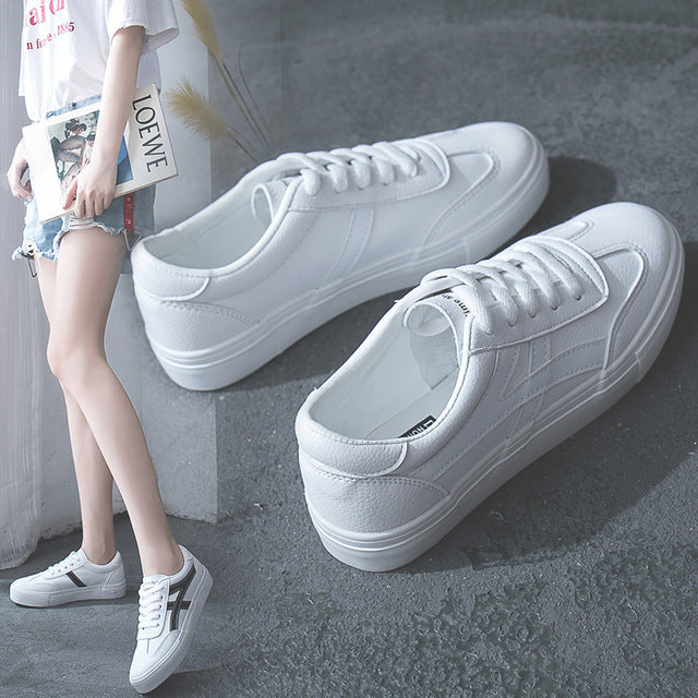 HOT Women Sneakers Fashion Breathable Vulcanized leather Platform