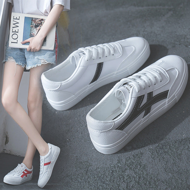 HOT Women Sneakers Fashion Breathable Vulcanized leather Platform