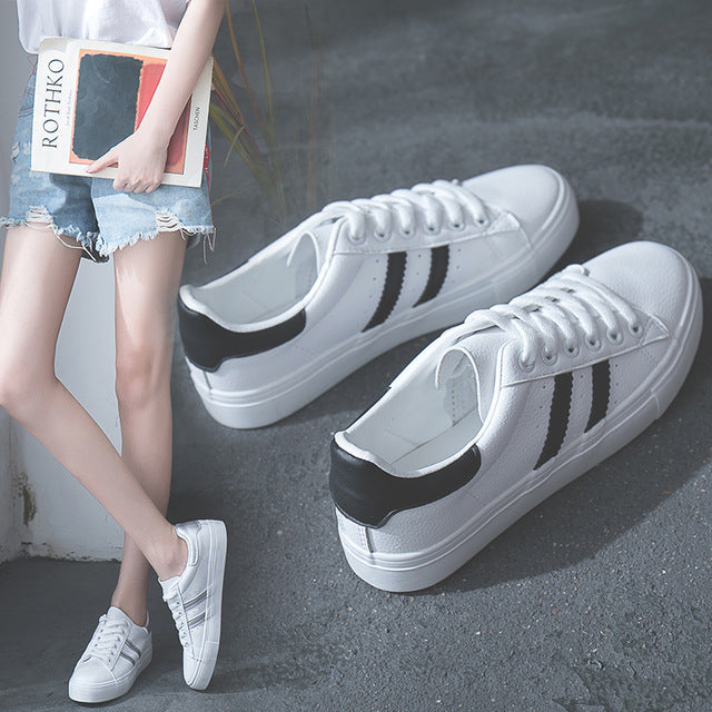 HOT Women Sneakers Fashion Breathable Vulcanized leather Platform