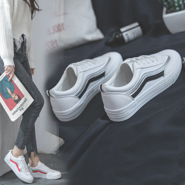 HOT Women Sneakers Fashion Breathable Vulcanized leather Platform