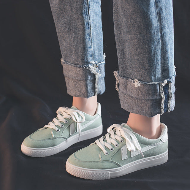 HOT Women Sneakers Fashion Breathable Vulcanized leather Platform