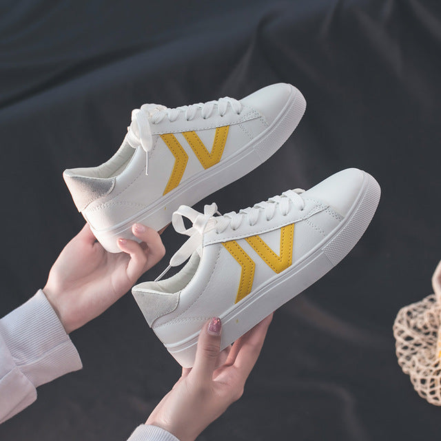 HOT Women Sneakers Fashion Breathable Vulcanized leather Platform