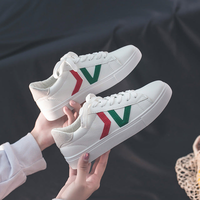 HOT Women Sneakers Fashion Breathable Vulcanized leather Platform