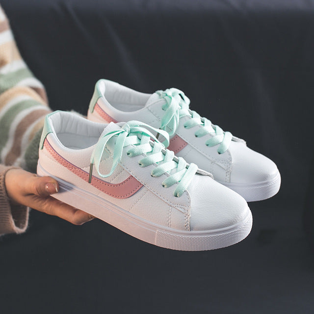 HOT Women Sneakers Fashion Breathable Vulcanized leather Platform