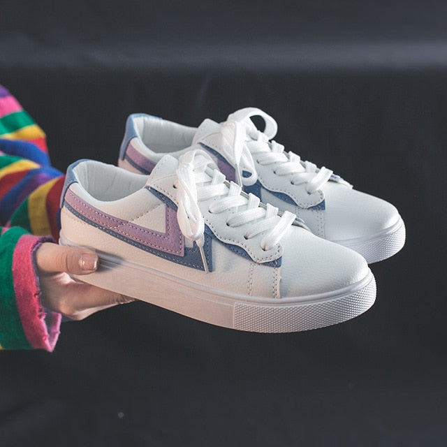 HOT Women Sneakers Fashion Breathable Vulcanized leather Platform