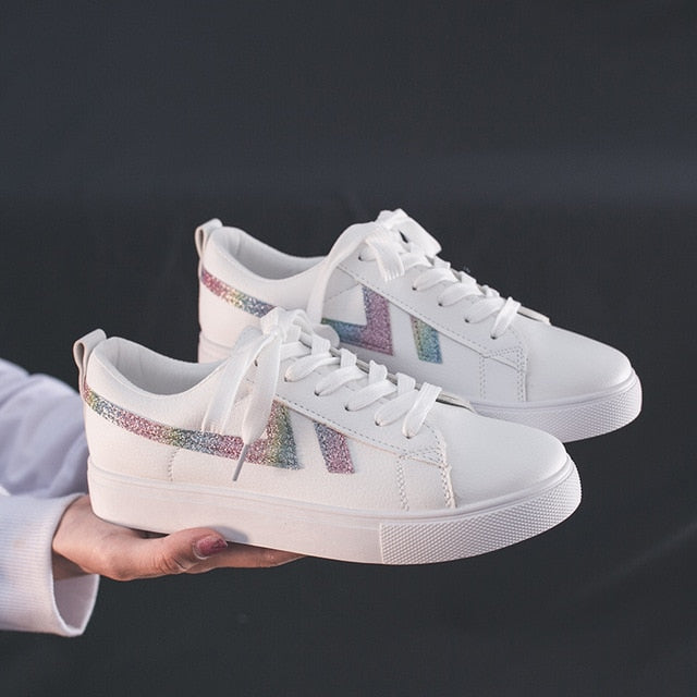 HOT Women Sneakers Fashion Breathable Vulcanized leather Platform