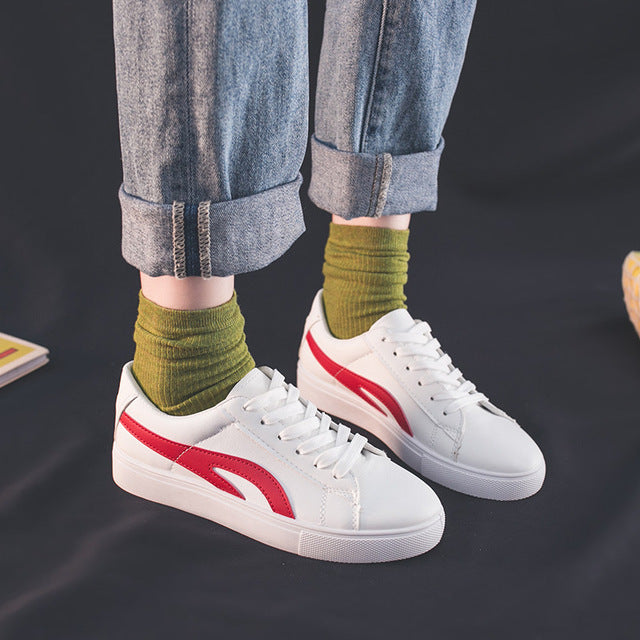HOT Women Sneakers Fashion Breathable Vulcanized leather Platform