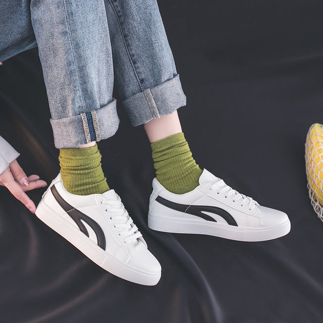 HOT Women Sneakers Fashion Breathable Vulcanized leather Platform