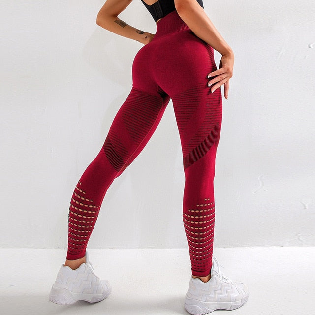 CHRLEISURE Hollow Workout Leggings