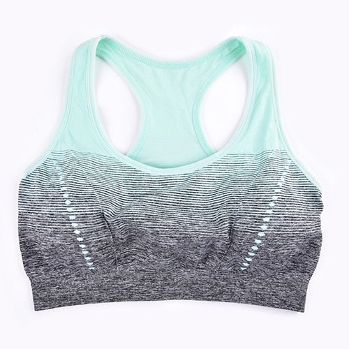 THUNSHION Sports Bra High Stretch Breathable Padded for Running Yoga Gym Seamless