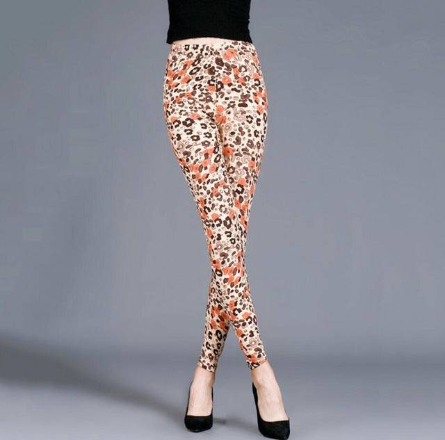VISNXGI Casual Leggings Elastic Leggings Women Fitness High Waist Pants Push Up Spandex