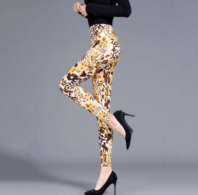 VISNXGI Casual Leggings Elastic Leggings Women Fitness High Waist Pants Push Up Spandex