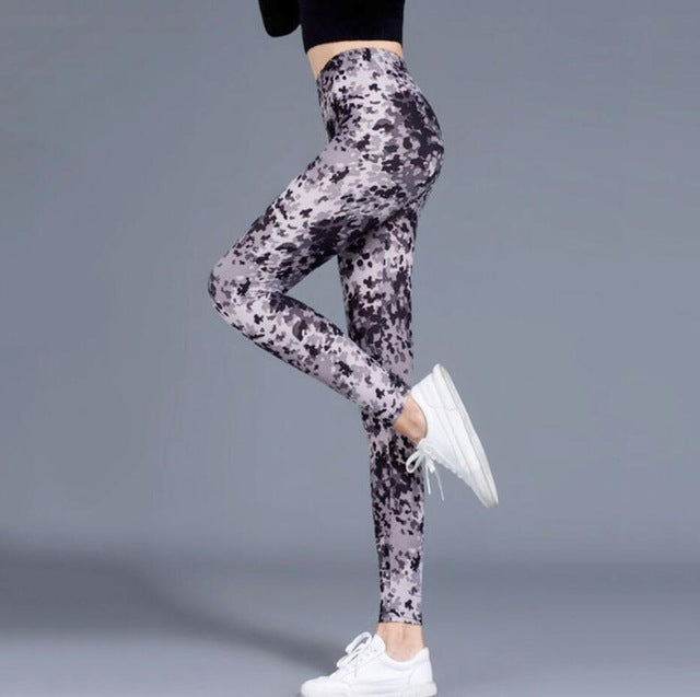 VISNXGI Casual Leggings Elastic Leggings Women Fitness High Waist Pants Push Up Spandex
