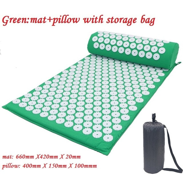 Massager Cushion Massage Yoga Mat Acupressure Relieve Stress Back Body Pain