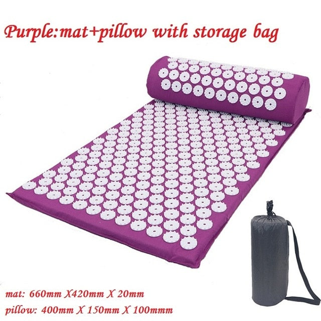 Massager Cushion Massage Yoga Mat Acupressure Relieve Stress Back Body Pain