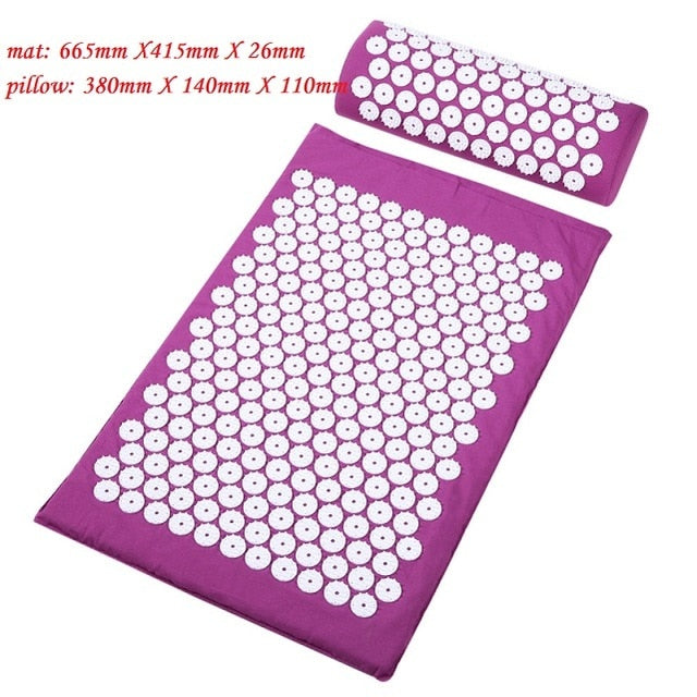 Massager Cushion Massage Yoga Mat Acupressure Relieve Stress Back Body Pain
