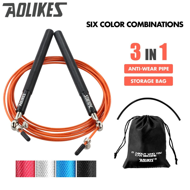 Crossfit Speed Jump Rope For Training With Carrying Bag Spare Cable