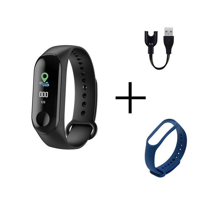 Smart Sports watch blood pressure heart rate monitor message reminder Bluetooth waterproof
