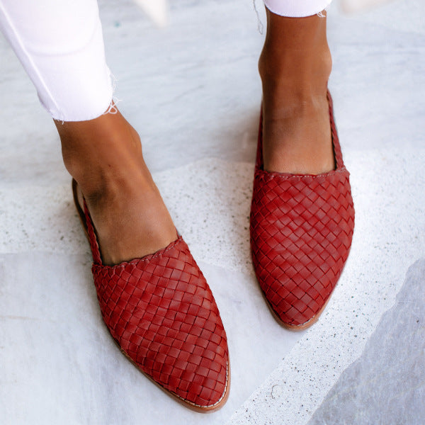 Women Flats Shoes Office Sandals Pointed Toe