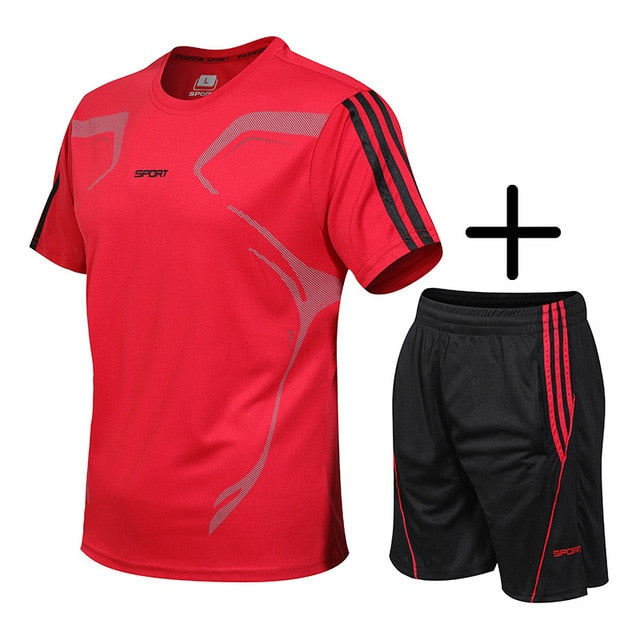 Men Sweat Suit Casual Sets Quick Drying Sport suits
