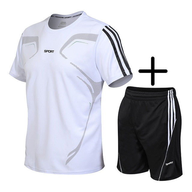 Men Sweat Suit Casual Sets Quick Drying Sport suits
