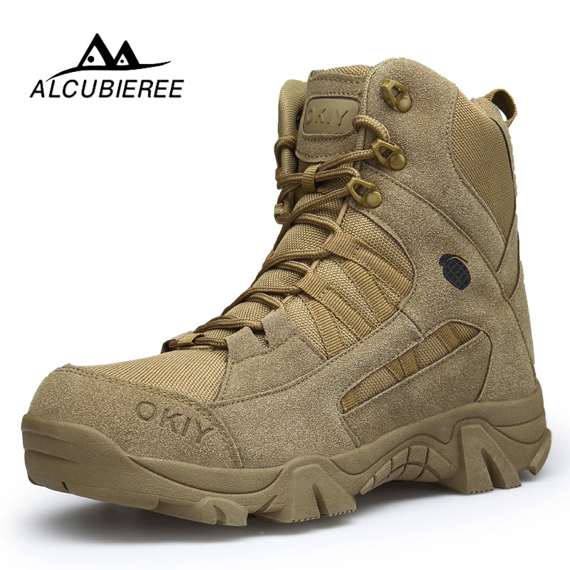 Winter Boots Men Warm Fur Snow High Quality Cow Suede Leather