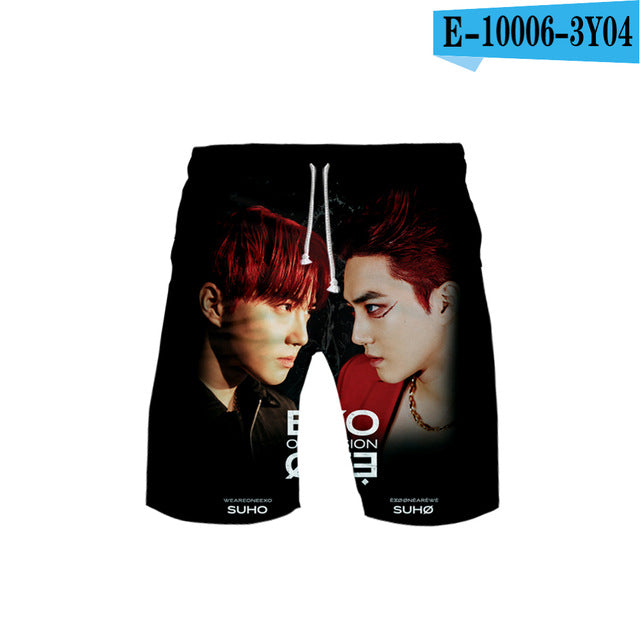 Kpop EXO 3D Printed Fashion Two Piece Set Streetwear Clothes