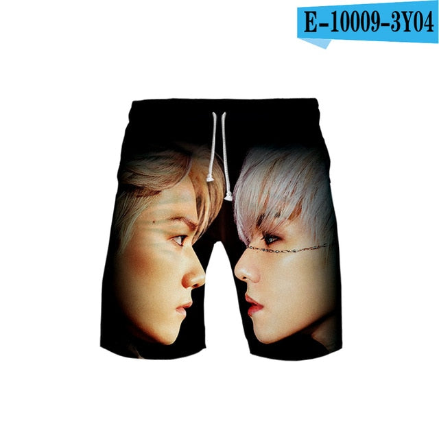 Kpop EXO 3D Printed Fashion Two Piece Set Streetwear Clothes