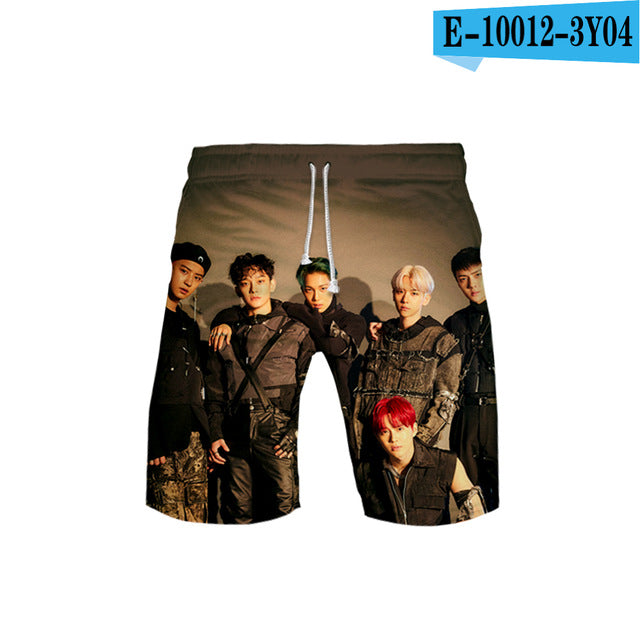 Kpop EXO 3D Printed Fashion Two Piece Set Streetwear Clothes