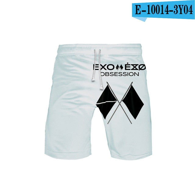 Kpop EXO 3D Printed Fashion Two Piece Set Streetwear Clothes