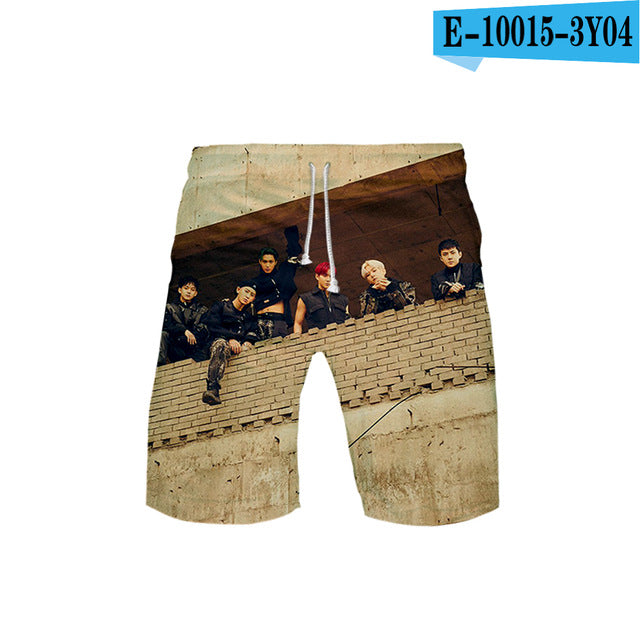 Kpop EXO 3D Printed Fashion Two Piece Set Streetwear Clothes