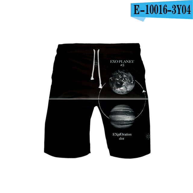 Kpop EXO 3D Printed Fashion Two Piece Set Streetwear Clothes