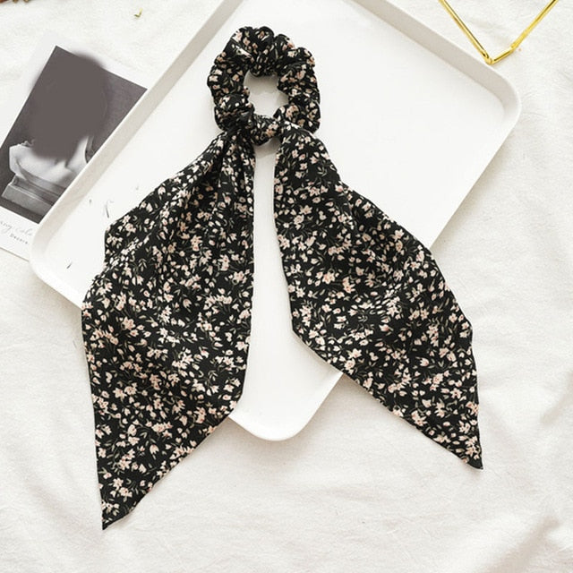 Ponytail Bow Ties Scrunchies