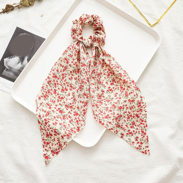 Ponytail Bow Ties Scrunchies