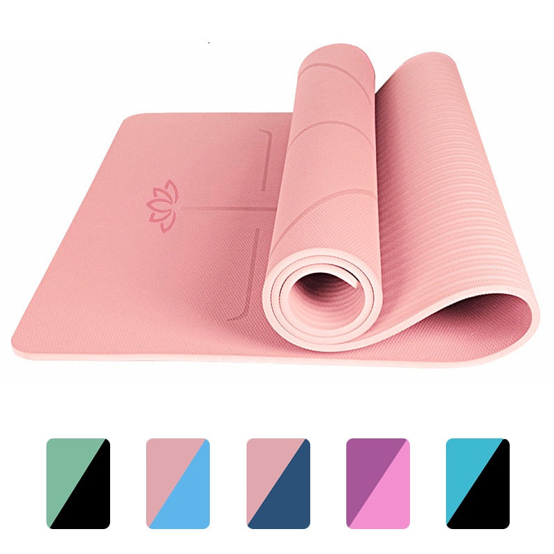 1830*610*6mm EVA Yoga Mat with Position Line Non Slip
