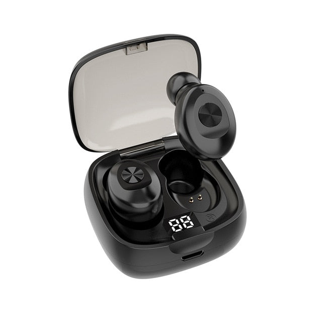 TWS Wireless Headphones 5.0 True Bluetooth Earbuds IPX5 Waterproof Sports with Charging Box