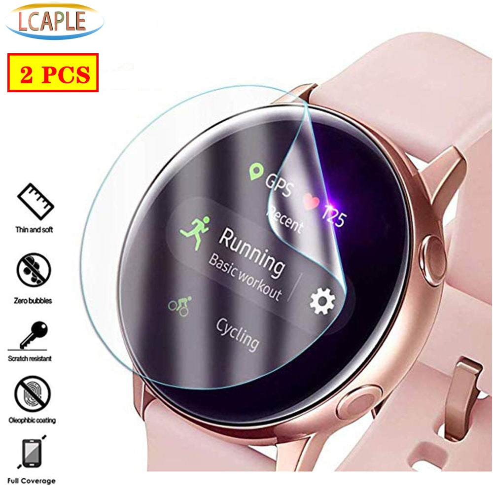 2PCS Screen Protector For Samsung Galaxy watch active 2 44mm 40mm 3D HD Ultra-thin Full Protective film watch Accessories