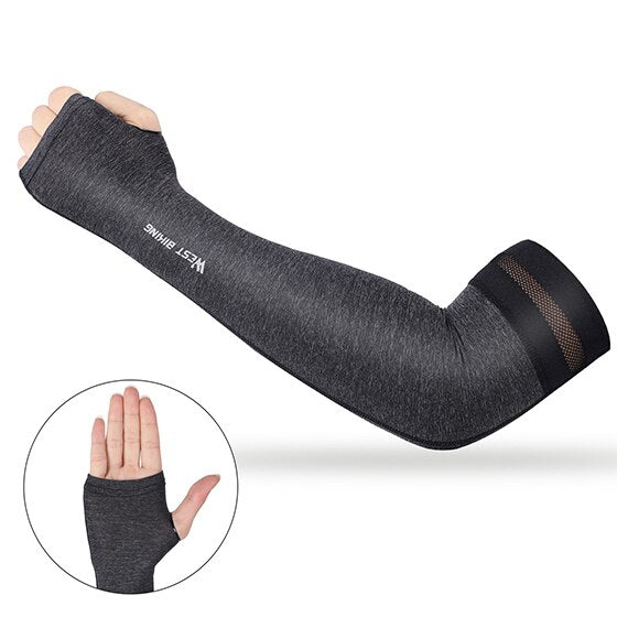 WEST BIKING Cycling Arm Sleeves Breathable Quick Dry Running Basketball Arm Sleeves Elbow Pad Fitness UV Protection Arm Sleeves