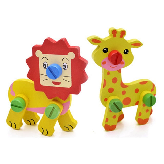 Wooden Assembling Chair Montessori Toys Baby Educational Wooden Preschool Multifunctional