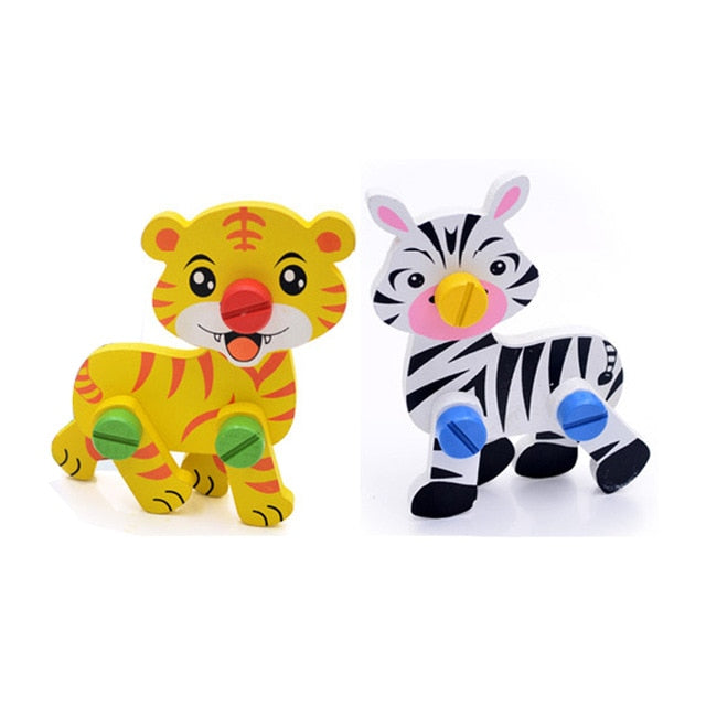 Wooden Assembling Chair Montessori Toys Baby Educational Wooden Preschool Multifunctional
