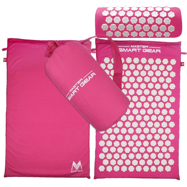 Spike Mat Acupressure Mat, Massage Mat Acupuncture Pillow Set Yoga Mat Needle Relieve Back, Neck and Sciatic Pain, Relax Muscles