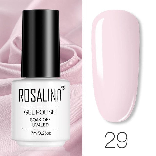ROSALIND Gel Polish Set Manicure for Nails Semi Permanent Vernis top coat UV LED Gel Varnish Soak Off Nail Art Gel Nail Polish