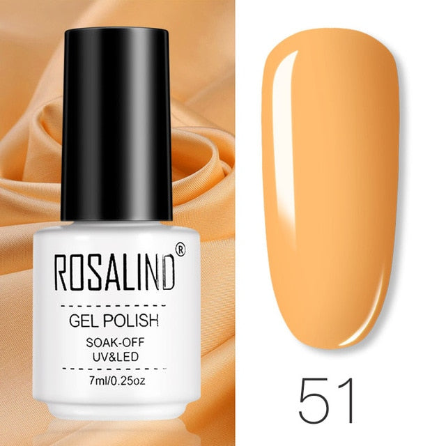ROSALIND Gel Polish Set Manicure for Nails Semi Permanent Vernis top coat UV LED Gel Varnish Soak Off Nail Art Gel Nail Polish