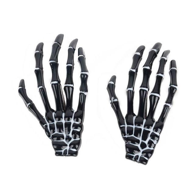 2 PCS/SET New Skull Hand Bone Hairpin Gripper Ghost Skeleton Hair Clips Hairclips Bone Claw Hair Accessories