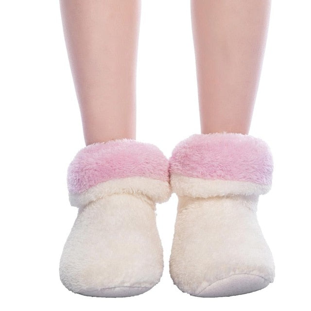 FRALOSHA Women Plush Home Coral Fleece Floor Sock/Slipper Winter Super Soft Warm